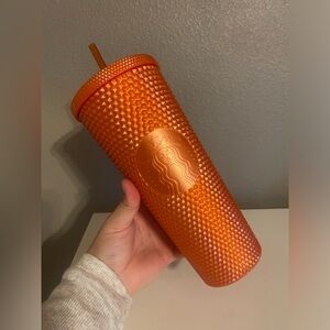 Starbucks Orange Pearl Diamond Studded Venti Tumbler 24 oz.
